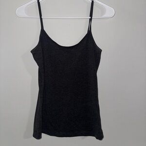 H&M Basics Charcoal Grey Spaghetti Strap Camisole - Size S